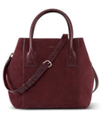 AERIN Suede Nano Weekender Bag Ruby